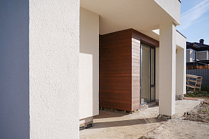 Фасад и баня в стиле 