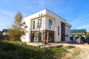 Фасад и баня в стиле 