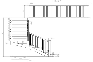 проект лестницы вид б