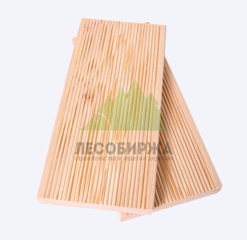 Террасная доска из лиственницы вельвет сорт ПРИМА (А) 140x35x4000