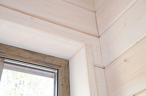 Комплексная отделка дома имитацией бруса 