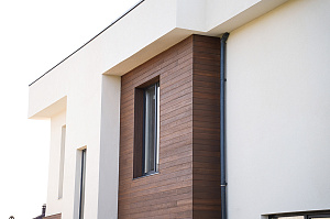 Фасад и баня в стиле 