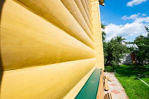 обработка фасада из дерева