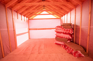 установка обрешётки на стены