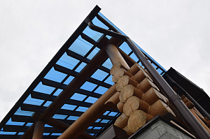 дом из бруса веранда