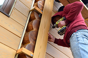 отделка фасада планкеном услуги