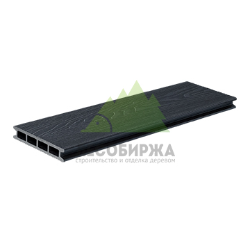 Террасная доска ДПК GRINDERDECO 150x25x3000 мм, тиснение дуб, асфальт