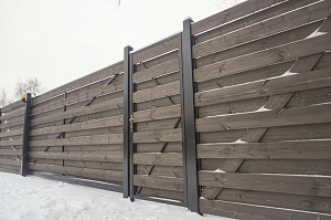 лиственничный забор 1