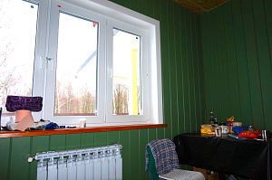 отделка внутри имитацией бруса