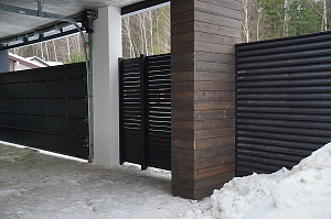 Комбинированный фасад от Лесобиржа-Спб: гармония стиля и долговечности в 