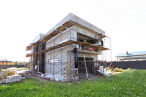 Фасад и баня в стиле 