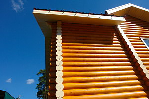 покраска стен деревянного дома