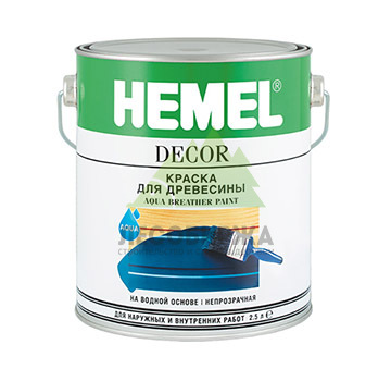 Краска для древесины Hemel Aqua Breather Paint (прозрачная база)