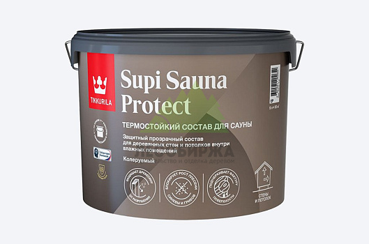 Tikkurila Supi Sauna Protect EP состав защитный для стен и потолков в бане и сауне п/мат