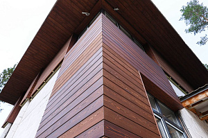 Лиственница + термолиственница + покраска Renner в цехе: почему эта комбинация делает фасад неуязвимым к влаге и времени