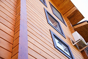 Реставрация и комплексная защита фасада двухэтажной бани в Верховский