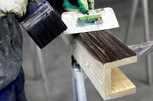 брашированная фальшбалка из лиственницы