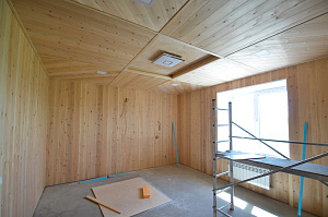 отделка комнаты кедром