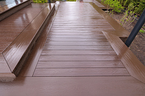 Терраса из ДПК NATUR СM Scandinavia на "Дубровке"