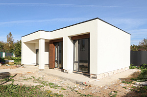 Фасад и баня в стиле 