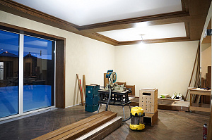 Фальшбалки из МДФ шпон дуба: Мастерство и Стиль для загородного дома в Михайловской горке