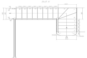 проект лестницы вид а