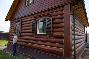 покраска дома с теплым швом