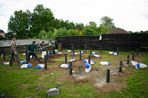 установка фундамента