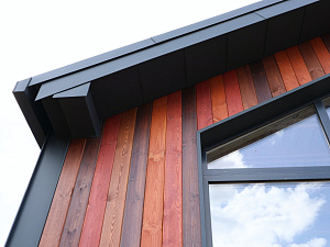 Поместье «Алексеевское»: фасад из термососны в четырех цветах — смелое решение для взыскательных владельцев

