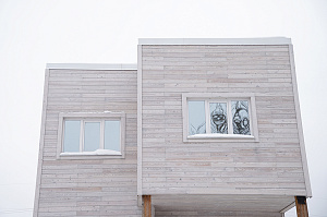 Современный каркасный дом с эксплуатируемой кровлей у Озера Врево