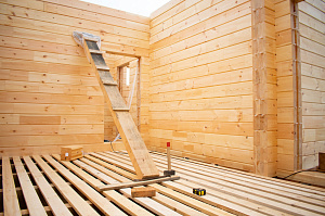 клеенный брус баня