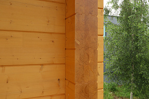 Покраска фасада и архитектурных элементов дома в КП "Ла-Манш"