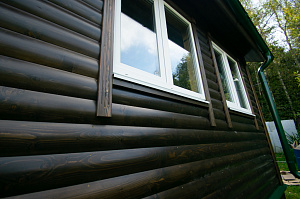 фасад из имитации бруса