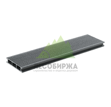 Террасная доска ДПК GRINDERDECO 125x25x3000 мм, мелкий вельвет, асфальт