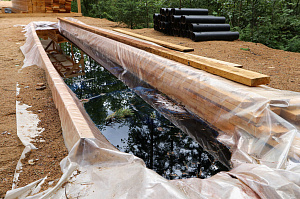 Строительство большой и уютной каркасной бани с террасой "под ключ"
