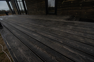 сатинированная терраса темная