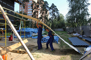 Укладка крыши