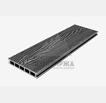 Террасная доска из ДПК пустотелая UnoDeck Vintage 150х24х4000, графит