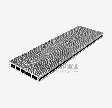 Террасная доска из ДПК пустотелая UnoDeck Vintage 150х24х4000, серый