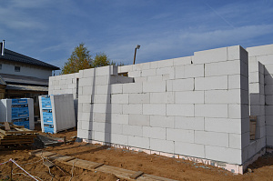 возведение стен из газобетона