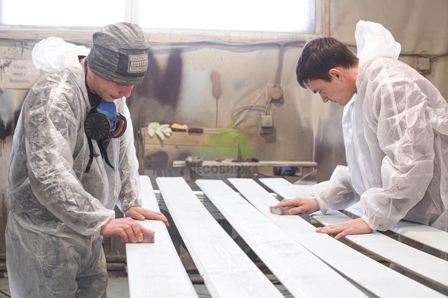 Шлифовка вагонки перед покраской