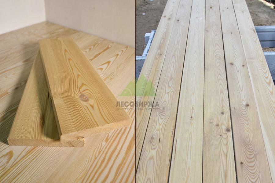 Планкен прямой сорт АВ с естественными особенностями древесины