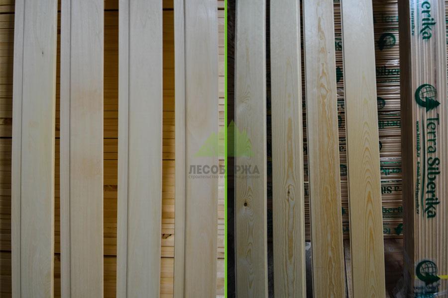 Профиль евровагонки из липы и вагонки штиль из ангарской сосны