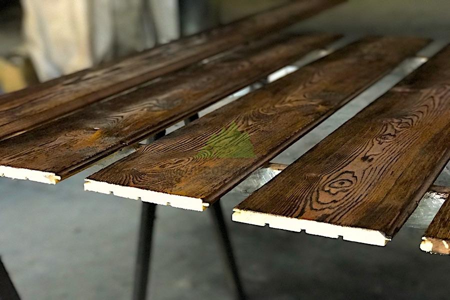 Браширование и покраска вагонки