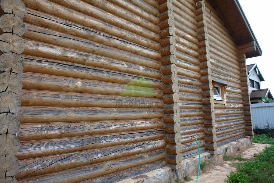 Пример не верно подобранного покрытия для бревна