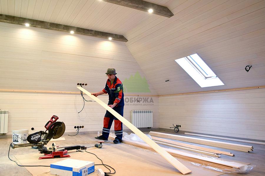 Отделка мансарды