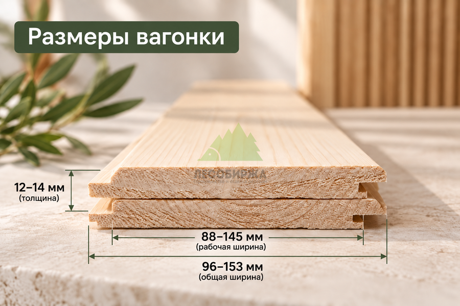 Размер вагонки Размер вагонки