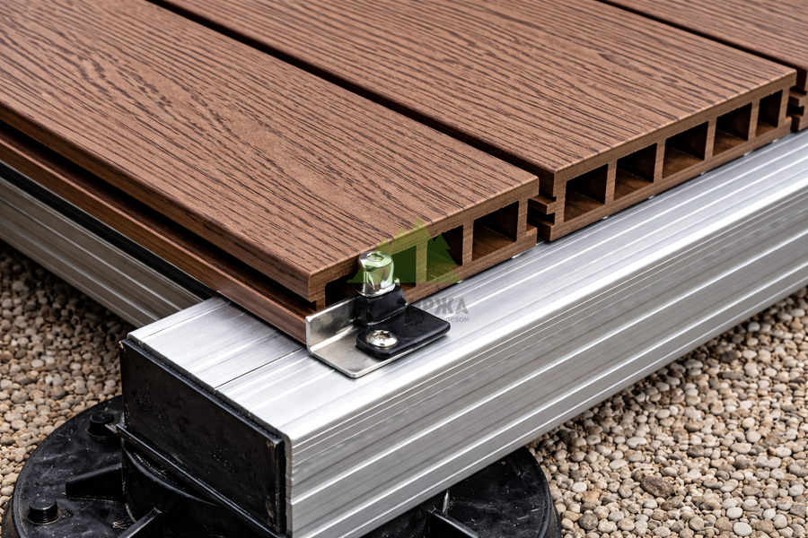 Крепление террасы ДПК