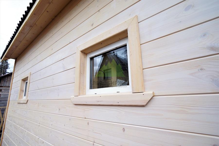 Отделка фасада имитацией бруса