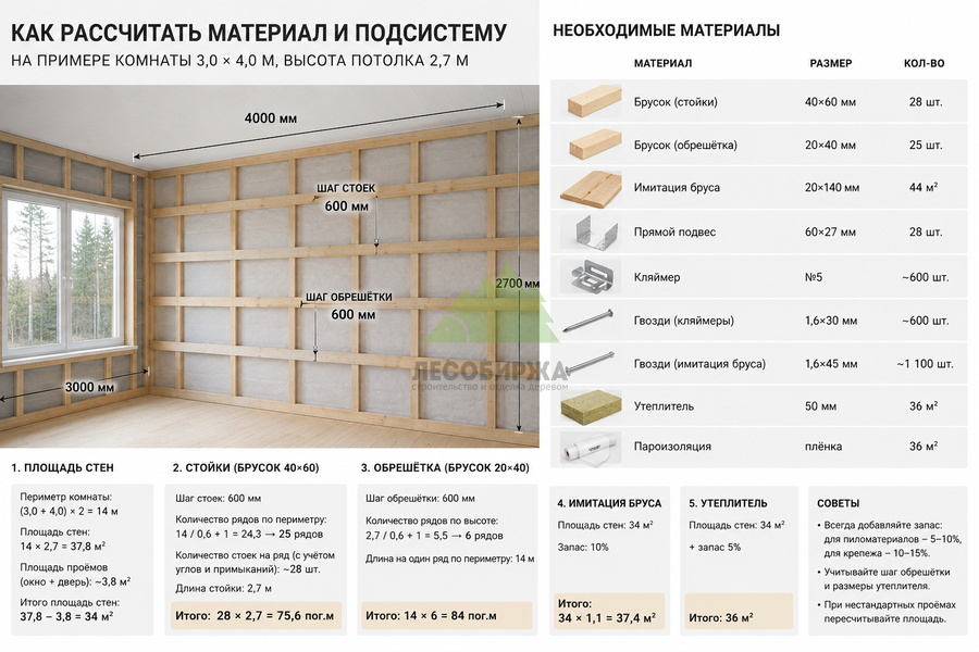 Расчет материала Расчет материала